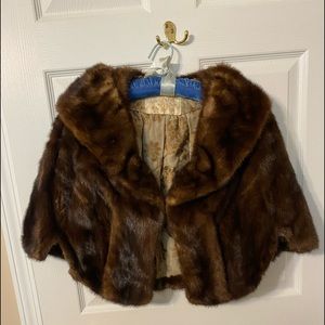 Vintage Classic Mink Shrug - Beautiful Deep Color
